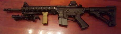 se vende astra stg44 cañon 14,5 paso 1/7

-montura A.R.M.S
-aimpoint micro T-2
-Correa magpul mgs3 coyote, 21