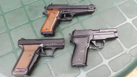 Un compañero me ha pedido que le ponga a la venta su colección de pistolas de muelle Airsoft, todas funcionan 00