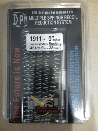 Vendo Muelle Recuperador Anti-retroceso DPM System, compatible con: PISTOLAS 1911 Y CLONES DE 5".
Esta 02