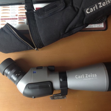 Desde Madrid vendo telescopio terrestres Carl Zeiss Diascope 85T FL + ocular 20x60 + bolsa protección 01