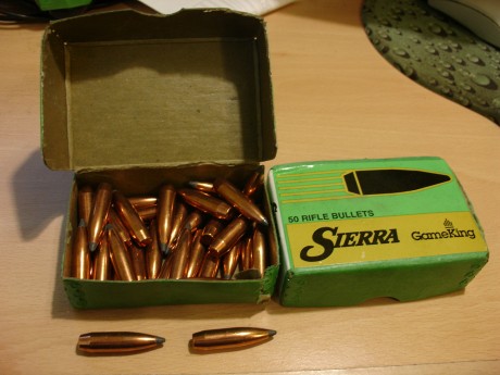 Vendo dos cajas de puntas  Sierra Gameking,  spitzer calibre 338,  250 grains de peso. 50  unidades/caja.

30 00