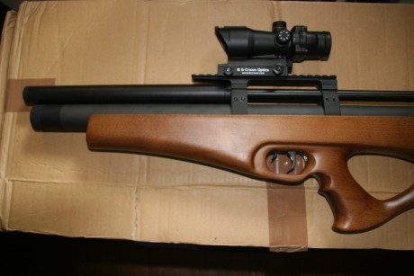 HOLA VENDO CARABINA PCP BULL PUL MARCA SPA MODELO P-10, MULTITIRO CARGADOR DE 10 BALINES CALIBRE 5.5, 00