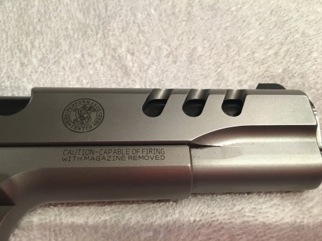 Hola compañeros,vendo mi pistola Smith Wesson 1911PC,una maravilla de precision, totalmente nueva, calibre 02