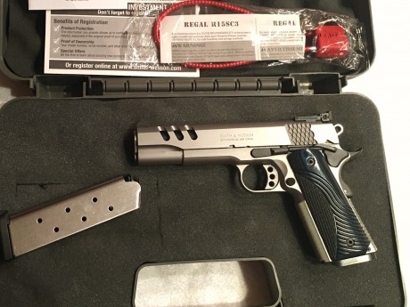 Hola compañeros,vendo mi pistola Smith Wesson 1911PC,una maravilla de precision, totalmente nueva, calibre 01