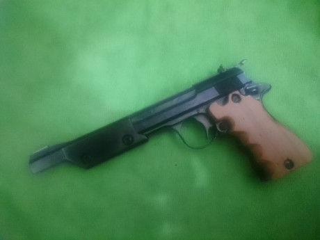 Hola vendo esta arma para gente que se inica en el mundo del tiro.Tiene cachas de cerezo y las originales.dos 00