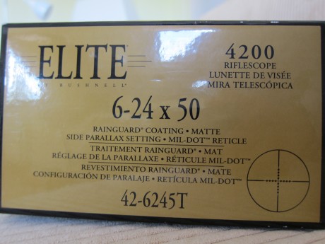   Vendo Visor Bushnell Elite 4200 6-24x50 Tactical, tubo de 30  mm  

 El visor esta en perfectas condiciones, 40
