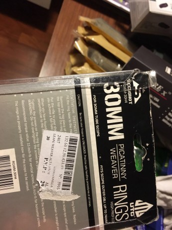Se venden anillas para visor:

- Anillas Warne Maxima Altas desmontables tubo 30 mm .............. 90 01