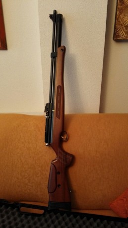 Hola, un amigo me ha dicho que le ponga a la venta su hatsan bt65 con culata de madera y en 6,35.
Esta 12