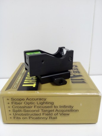 En venta ,visor Ser All Open Sight,hecho en USA.
Incluye una montura UTG para desmontaje rapido.
El visor 10