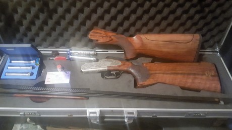 Hola vendo superpuesta Fabarm STL C6 COMPETICION, 76 cm de cañón, banda alta, dos culatas con sube baja, 00