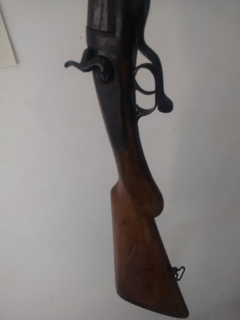 Muy buenas tardes.



Por hacer sitio saco a la venta esta escopeta Hispano-Inglesa monotiro, de perrillo 11