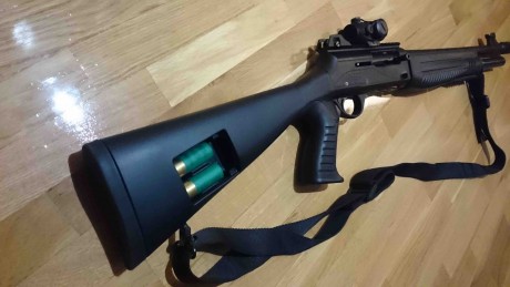 Hola a todos,

Vendo esta magnífica escopeta táctica HATSAN MPA semiautomática en calibre 12 con capacidad 01
