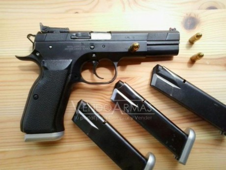 Vendo pistola Marca: TANFOGLIO, Modelo: P19, Calibre: 9mm pb, Funcionamiento: Simple y Doble Acción, guiada 00