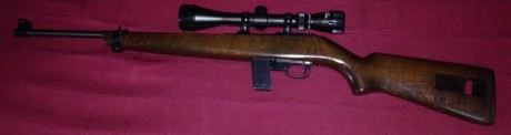 Vendo carabina del 22 lr replica M1 con mira norica muy pocos tiros solo se a usado ocasionalmente esta 01