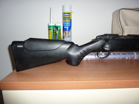  VENDIDA  carabina sako quad cañón pesado calibre 22 LR, le he puesto un rail tipo anschuzt, para el bípode, 12