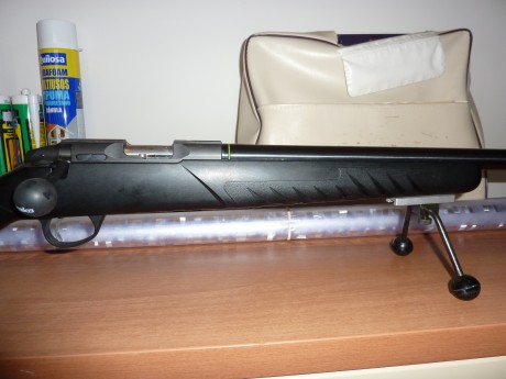  VENDIDA  carabina sako quad cañón pesado calibre 22 LR, le he puesto un rail tipo anschuzt, para el bípode, 20