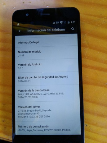 Vendería smartphone Jiayu S3s advance con 3 g de ram y 16 gigas de memoria interna (rom). Admite ampliación 02