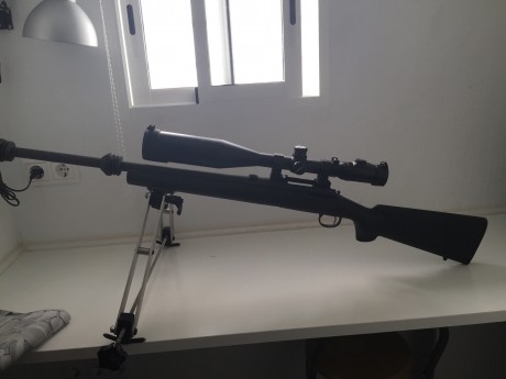 vendo remington 700 police con  Visor Leapers 8-32x56 Swat Ret. Mil-dot Iluminado y vipode fito, en perfecto 01