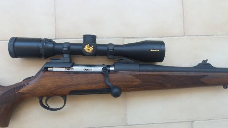 Cambiaria un rifle Titan 16 (cerrojo rectilíneo, año 2. 014), calibre 30’06, cañón fosfatado e intercambiable, 00