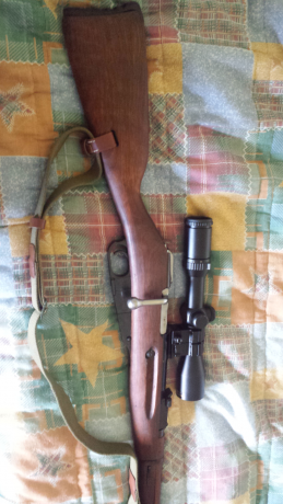 Se vende mosin nagant  m38 modelo corto.calibre 7,62x54r.con bases Weaver atornilladas a la accion.anillas 02