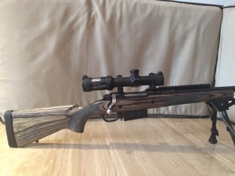 Vendo mi rifle RUGER. Es precioso, versión AMERICANA (no europea).

Calibre 308

4 cargadores.
Bipode 01