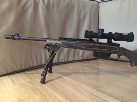 Vendo mi rifle RUGER. Es precioso, versión AMERICANA (no europea).

Calibre 308

4 cargadores.
Bipode 11