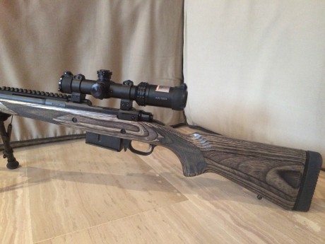 Vendo mi rifle RUGER. Es precioso, versión AMERICANA (no europea).

Calibre 308

4 cargadores.
Bipode 10