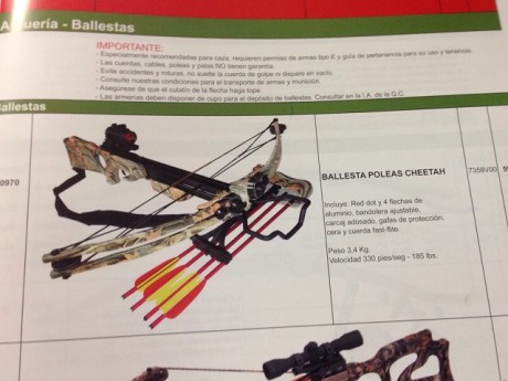 Excelente ballesta de caza, como nueva nunca usada en el campo, potentisima y muy precisa.
Interesados 02