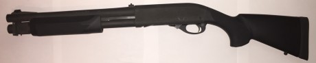 Se vende esta espectacular escopeta REMINGTON 870 POLICE MAGNUM, del calibre 12 (admite cartuchos standard 00