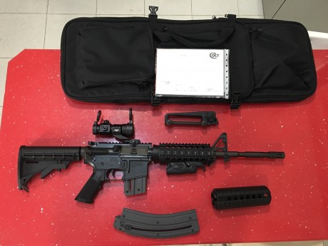 Hola,
Vendo carabina semiautomática Colt M4 hecha por Walter en calibre .22
En muy buen estado y funcionamiento 01