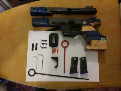 Vendo pistola Walther GSP Expert del 22 con carro del 32 S&W guiada en F.  Vendo el conjunto  como 01