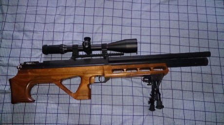 hola, vendo edgun matador, seminueva, con tripode harris y visor, calibre 5,5
precio 1200, vivo en madrid, 20