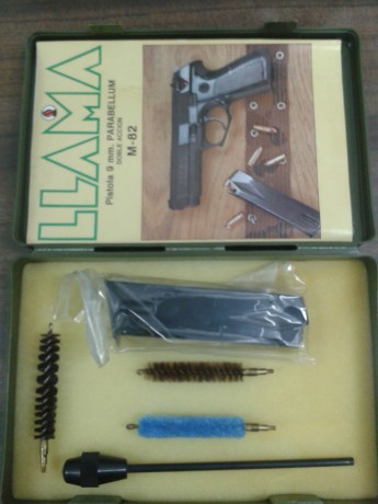 Hola Vendo pistola Llama M-82, doble y simple acción. 15 cartuchos.
Oficial hasta hace poco en el ejercito 02