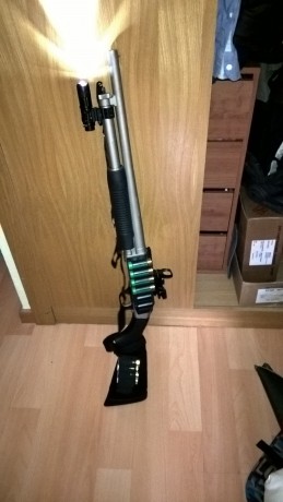  Vendo MOSSBERG 500 , cal 12 de corredera, con culata original, pistolet, portacartuchos y carril superior.
Sólo 150