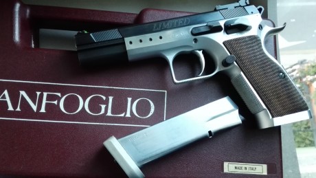 Vendo Tanfoglio limited 9mm guiada en F , mira fibra optica verde y alzas totalmente regulabres , utilizada 01