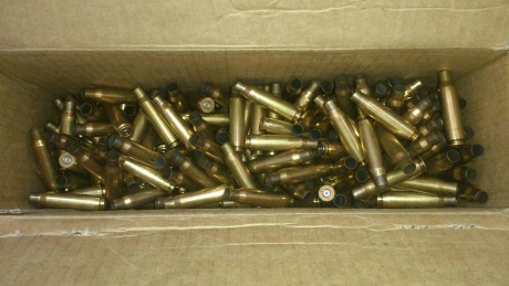 Hola, vendo 65 vainas Norma del calibre .308W con un tiro. Están en Madrid. El precio por unidad son 0,25 01