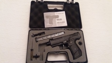Calibre 9 mm PAK,  IMPECABLE, comprada el 27 de septiembre, con 25 disparos realizados, incluye 2 cargadores 02