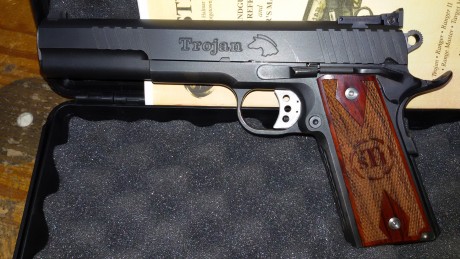 Se vende STI TROJAN 6" 9 mm seminueva pocos disparos y barias mejoras se vende por ser segunda arma 01