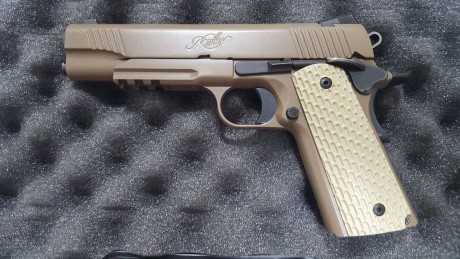 Vendo KIMBER DESERT WARRIOR
Calibre 45 ACP. Longitud cañón 5"
Dos cargadores, 1 de 7 disparos y otro 01