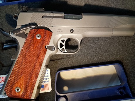 Vendo pistola Smith &Wesson mod. 1911 calibre 45ACP en acero inoxidable satinado
Se en cuentra en 02