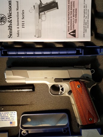 Vendo pistola Smith &Wesson mod. 1911 calibre 45ACP en acero inoxidable satinado
Se en cuentra en 01