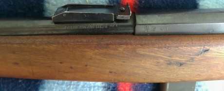 Cambio,  carabina Onena  modelo 401 del 9 parabellum  en libro de coleccionista,  el arma se encuentra 00