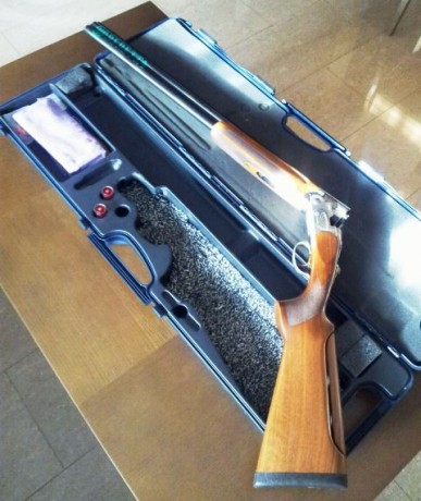 Un amigo vende su Beretta 686 E de plato.
Está como nueva. 
Cañón de 76, choques fijos de 2 y 1 estrella, 10
