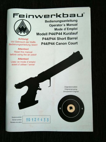 Vendo pistola de aire Feinwerlbau P44 Schwartz, comprada nueva en 2014 y en perfecto estado de salud, 11