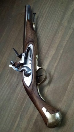 Pistola de pedernal en calibre 44 Tower fabricado por RS (Antonio Gil de Eibar). Procedente de colección, 01