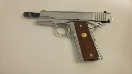 Pues eso, muy a mi pesar tengo que vender mi joya.

Se trata de un Colt 1911 Government MKIV Serie 70 00