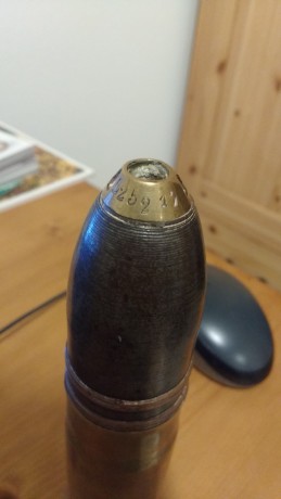 Muy buenas, hace unos días adquirí un proyectil de 37mm, hasta donde yo entiendo, es un 37x94mm, usado 01