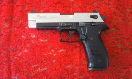 Vendo Sig Sauer 22 (Two-Tone Niquel) como nueva, con 2 cañones de 3 y 5 pulgadas guiada en F por solo 02