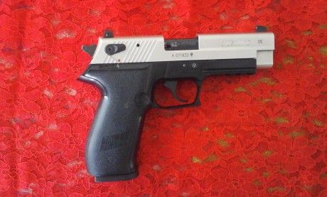 Vendo Sig Sauer 22 (Two-Tone Niquel) como nueva, con 2 cañones de 3 y 5 pulgadas guiada en F por solo 01