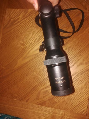 Visor Swarovski Habicht 3-12x50 en perfecto estado, con anillas QRW altas desmontables. Tubo de 30mm y 02